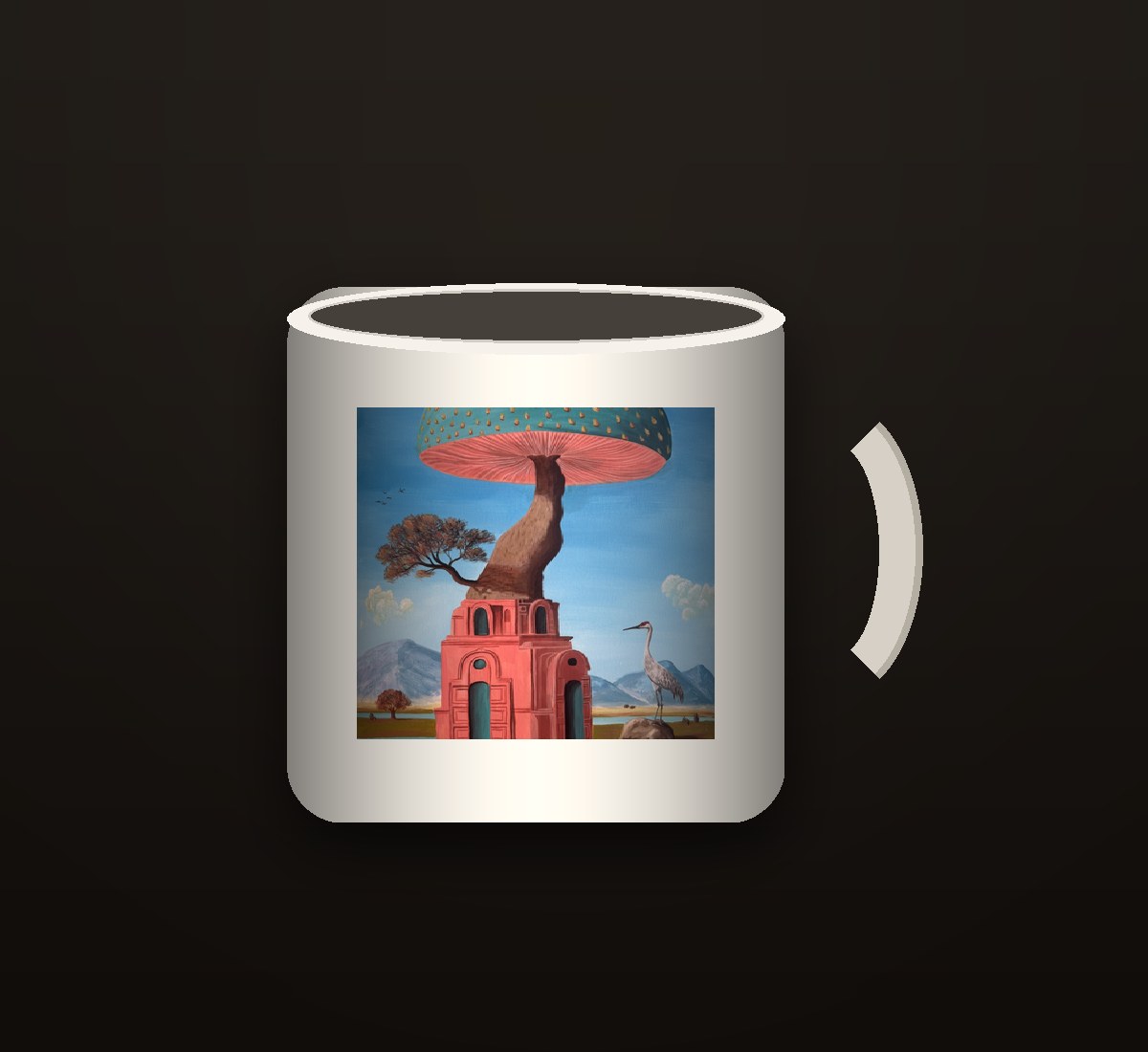Ceramic mug wrapped with Above and Under