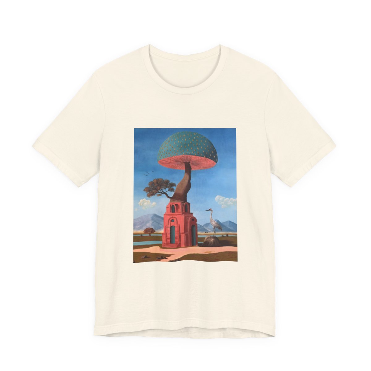 Cotton jersey tee printed with Above and Under